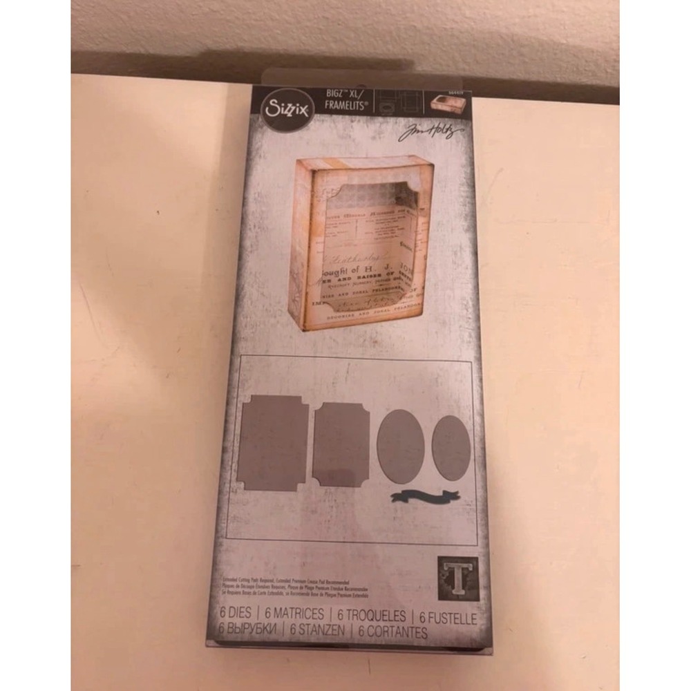 Sizzix Bigz XL Die Framelits Curio Box Tim Holtz 664419 6 Die Set Paper Crafting